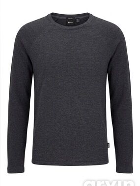 Boss Men’s Charcoal Ribbed Cardigan